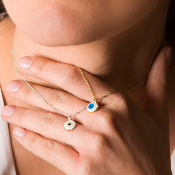 Περιδέραιο Σταγόνα ασημένια - Συλλογή Μάτι - Image 4