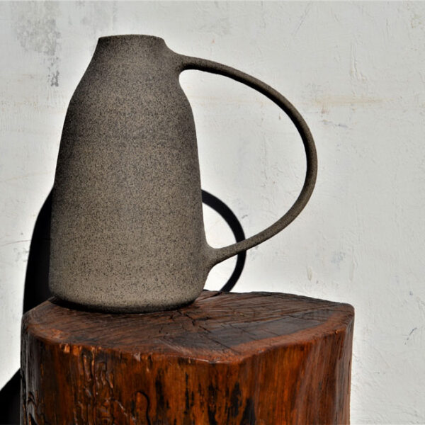 Χειροποίητο Κεραμικό Βάζο γκρί - Image 2
