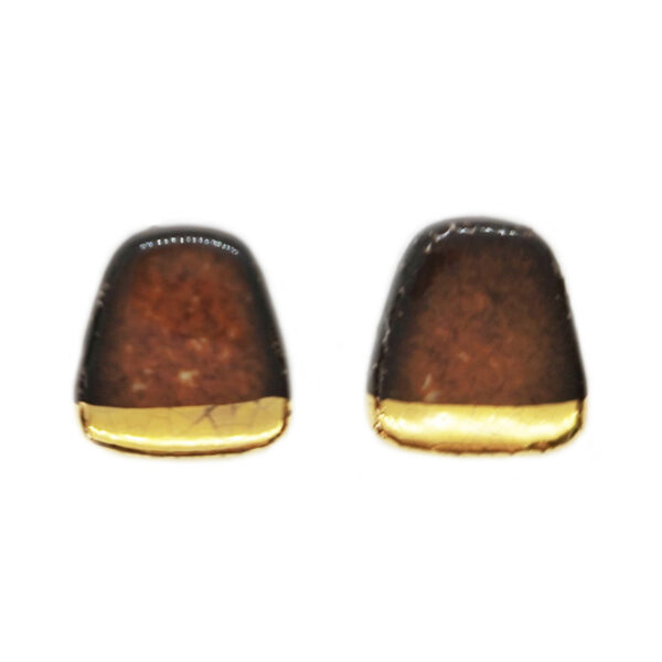 Kiveli κεραμικά σκουλαρίκια κόκκινο καφέ