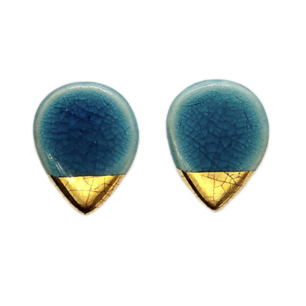 Stud Ceramic Earring Calli Sea Blue