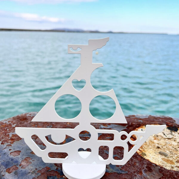 Μεταλλικό Καράβι - άσπρο