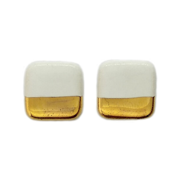 Κεραμικά Σκουλαρίκια Rhea άσπρο