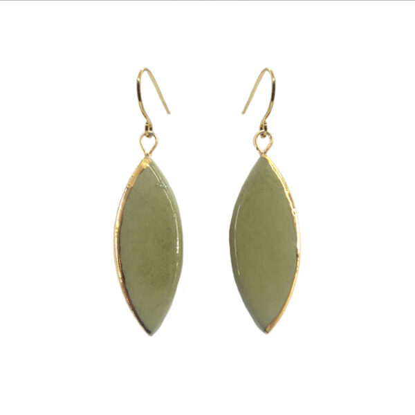 Κεραμικά Σκουλαρίκια Gaia ανοιχτό πράσινο