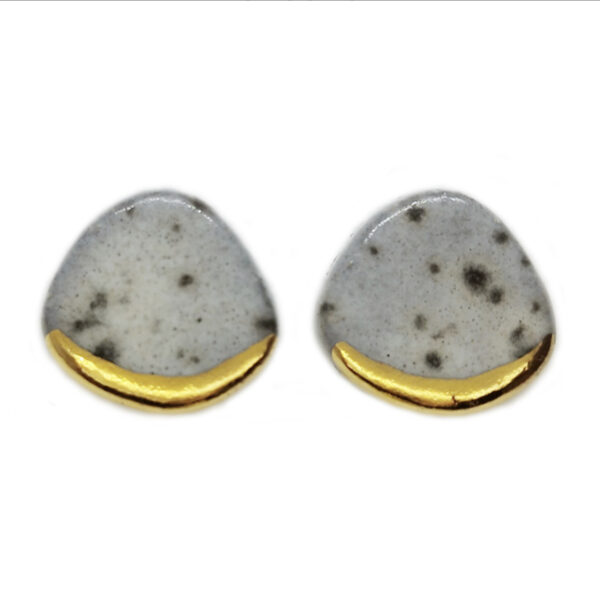 Kiveli Κεραμικά Σκουλαρίκια - καρφωτά άσπρο πέτρας