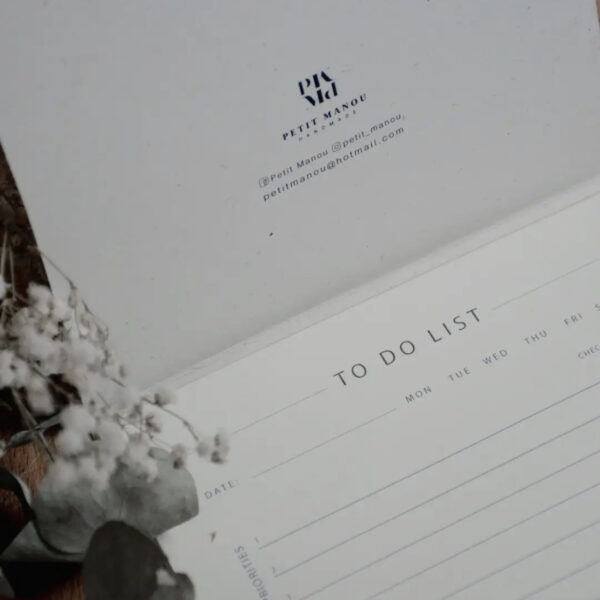 Σημειωματάριο λουλούδια μπλε - Image 4