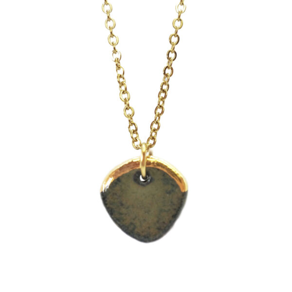 Kiveli κεραμικά Περιδέραιο λαδί