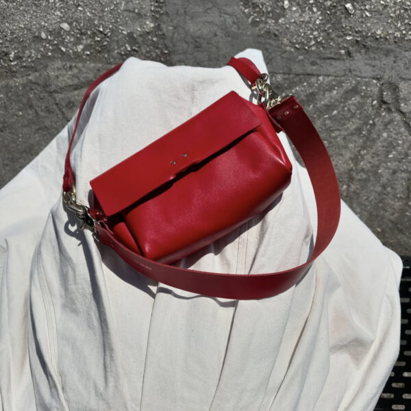 Καφέ Δερμάτινη Τσάντα ώμου - Image 6