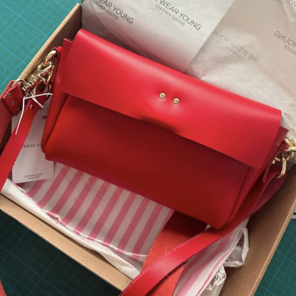 Καφέ Δερμάτινη Τσάντα ώμου