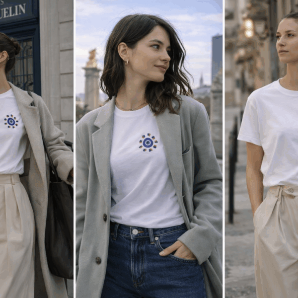 Κεντημένο T-shirt με το σχέδιο μας Sunny Evil Eye - Image 4