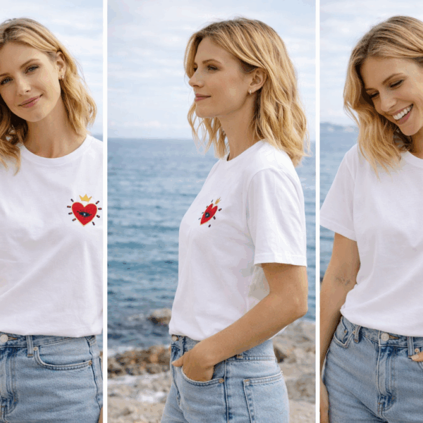 Κεντημένο T-shirt με το σχέδιο μας Heart - Image 2